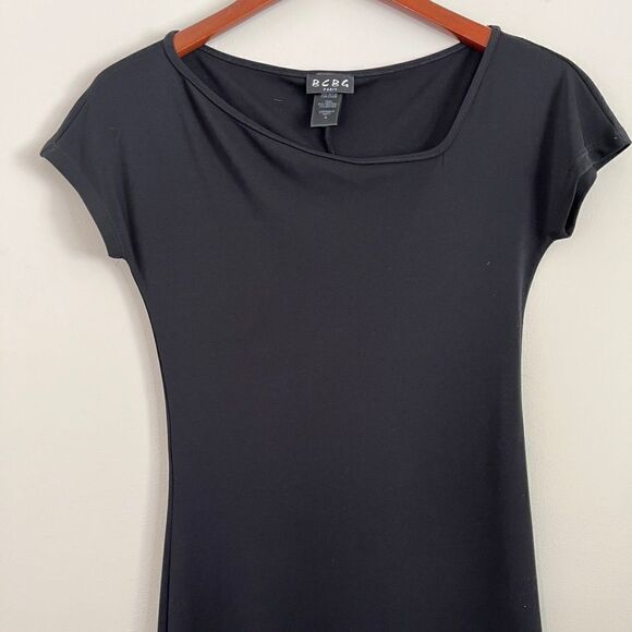 BCBG Black Asymmetrical Dress | Size Small - Picture 2 of 4